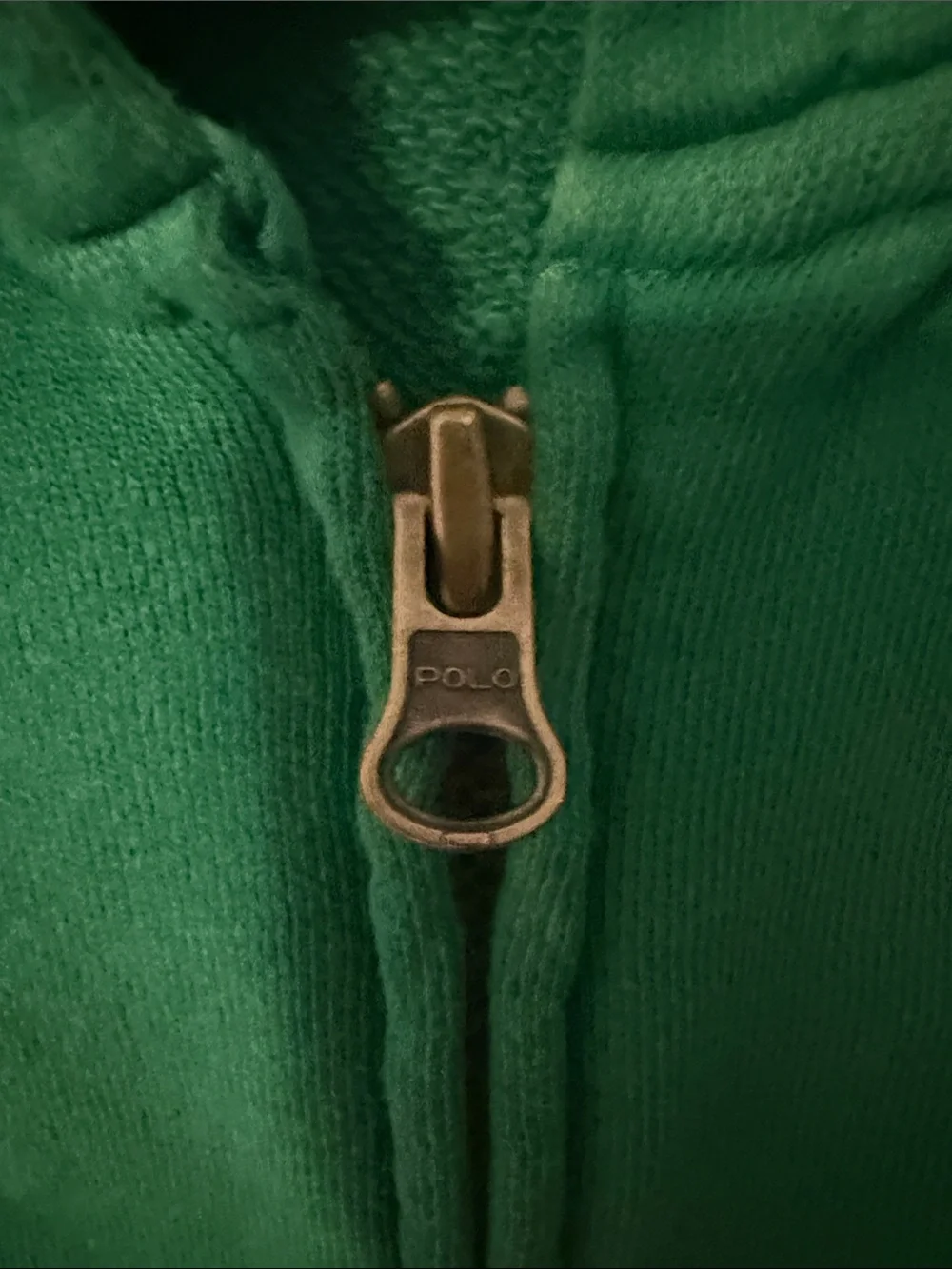 Ralph Lauren Emerald Green Zip Hoodie with Polo Pony
